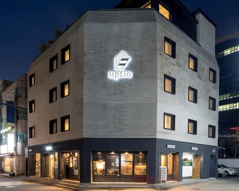 Property building, Night, Property logo or sign
