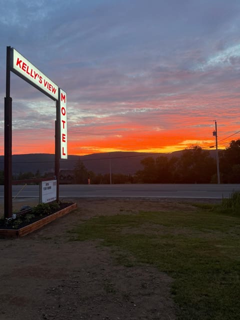 Property building, Natural landscape, Mountain view, Sunset