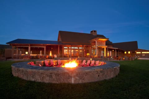 Property building, Night, Garden