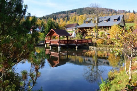 Property building, Restaurant/places to eat, Natural landscape, Mountain view
