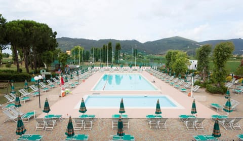 Nearby landmark, Spring, Day, Natural landscape, Mountain view, Pool view, Swimming pool, sunbed