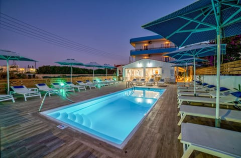 Property building, Swimming pool, Swimming pool, Sunset