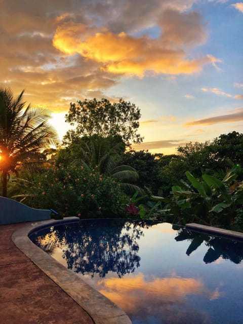 Swimming pool, Sunset