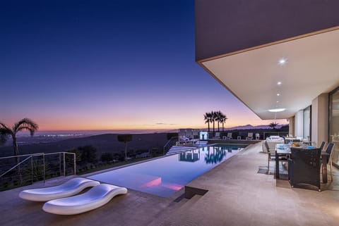 Swimming pool, Sunset