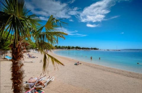 Beach, Aqua park, sunbed