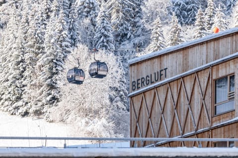 Property building, Winter, Skiing, Mountain view