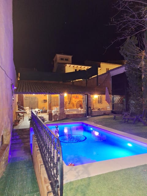 Night, Pool view, Swimming pool