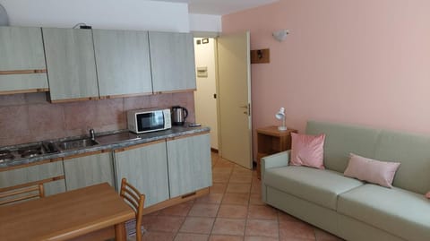 Kitchen or kitchenette, minibar, stove