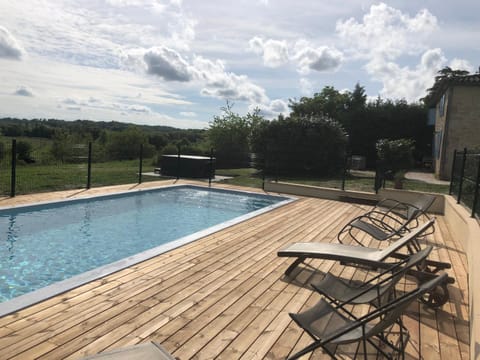 Patio, Natural landscape, Pool view, Swimming pool
