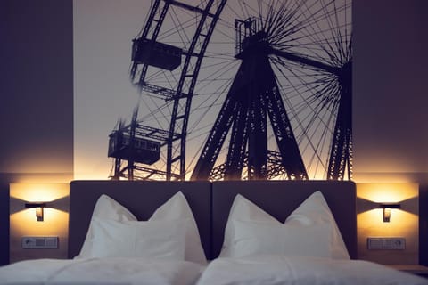 Bed, Decorative detail, Bedroom, air conditioner