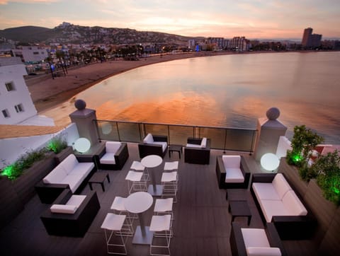 Bird's eye view, Balcony/Terrace, Lounge or bar, Sea view, Sunset