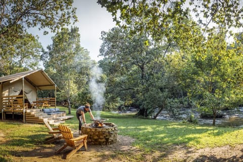 Property building, BBQ facilities, River view