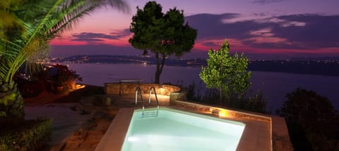 Pool view, Swimming pool, Sunset