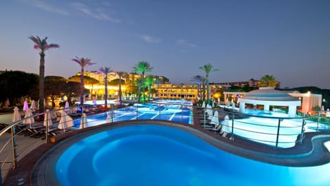 Pool view, Swimming pool, Entertainment, Sunset, sunbed