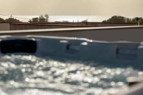 Hot Tub, View (from property/room), Balcony/Terrace, Sea view