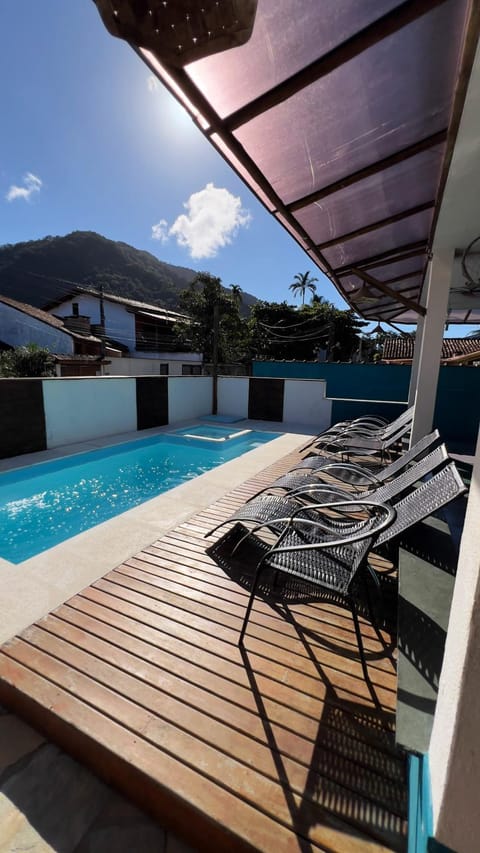 Patio, Day, Natural landscape, Mountain view, Pool view, Swimming pool, sunbed
