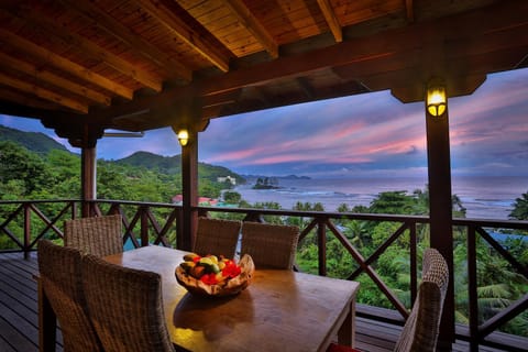 Balcony/Terrace, Dining area, On site, Sea view, Sunset