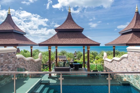 Patio, Day, Natural landscape, Pool view, Sea view, Swimming pool, sunbed