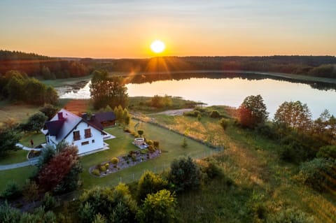 Spring, Natural landscape, Bird's eye view, Lake view, Sunset
