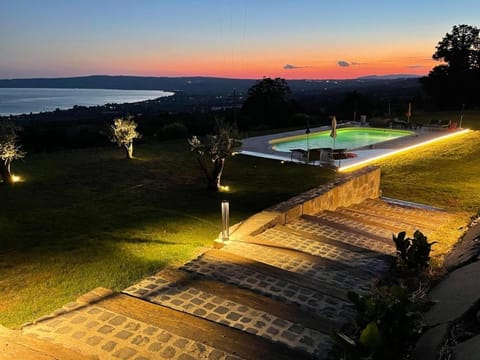 Night, Natural landscape, Lake view, Pool view, Swimming pool, Sunset