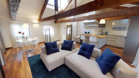 Kitchen or kitchenette, Living room, Dining area