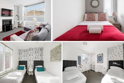 Bed, TV and multimedia, Living room, Bedroom