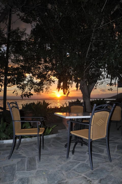 Patio, Sea view, Sunset