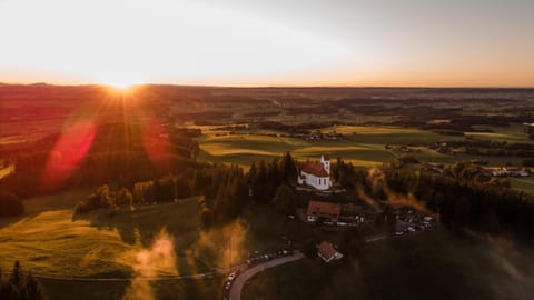 Bird's eye view, Sunset