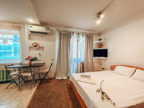 Communal lounge/ TV room, Bed, TV and multimedia, Photo of the whole room, Bedroom, air conditioner