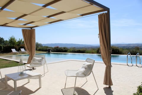 Property building, Living room, Swimming pool