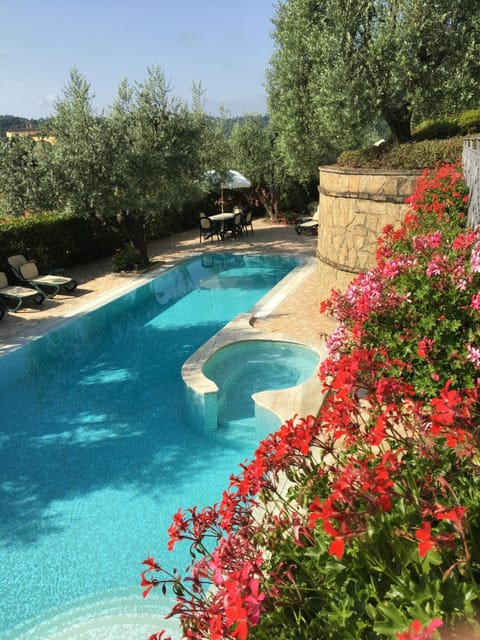 Natural landscape, Garden, Pool view, Swimming pool, sunbed