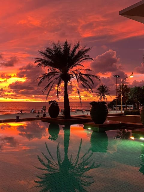 Swimming pool, Sunset