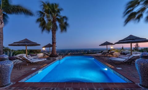 Pool view, Sea view, Swimming pool, Sunset, sunbed