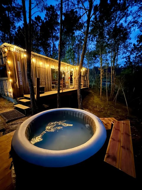 Night, Natural landscape, Hot Tub