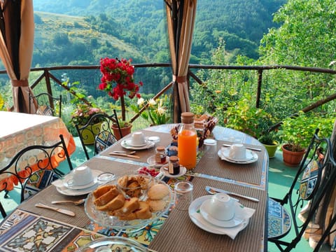 Natural landscape, Mountain view, Continental breakfast