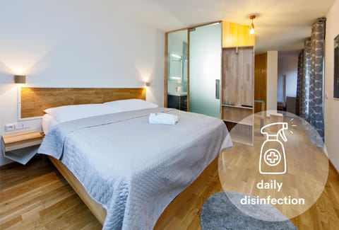 Bed, Bathroom, Bedroom