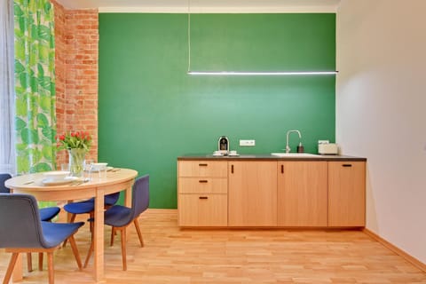 Kitchen or kitchenette, Living room, Dining area