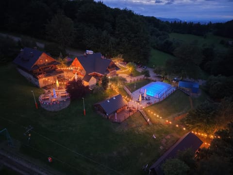 Property building, Restaurant/places to eat, Bird's eye view, View (from property/room), Garden view, Mountain view, Swimming pool