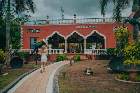 Property building, group of guests