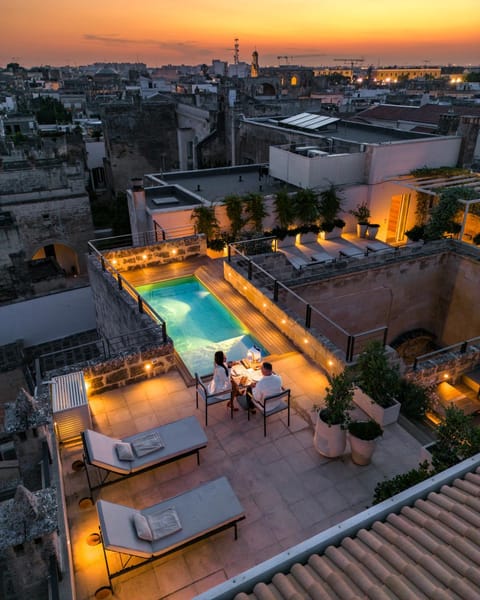 Bird's eye view, Summer, View (from property/room), Balcony/Terrace, City view, Swimming pool, Sunset