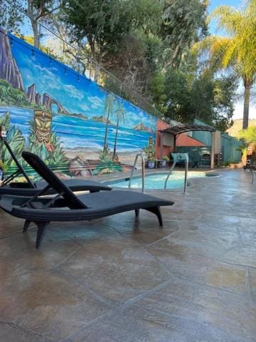 Patio, Pool view