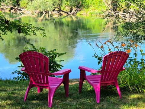 Day, Natural landscape, Garden, River view