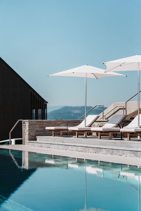 Natural landscape, Pool view, Swimming pool, sunbed