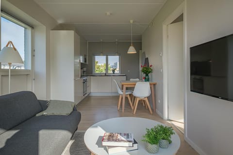 TV and multimedia, Kitchen or kitchenette, Living room, Seating area, Dining area