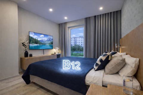 Bed, TV and multimedia, Photo of the whole room, Bedroom