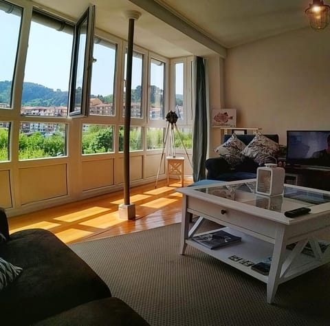 Spring, Day, Living room, Decorative detail, City view, Garden view, Street view