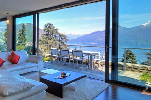Patio, Living room, Garden view, Lake view