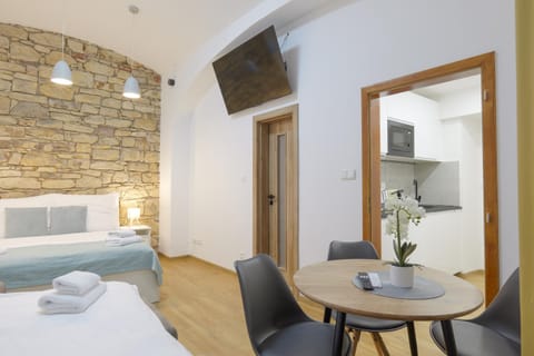 Bed, Seating area, Bedroom