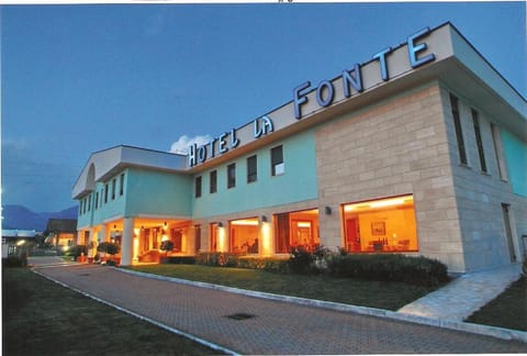 Facade/entrance, Spring, Sunset