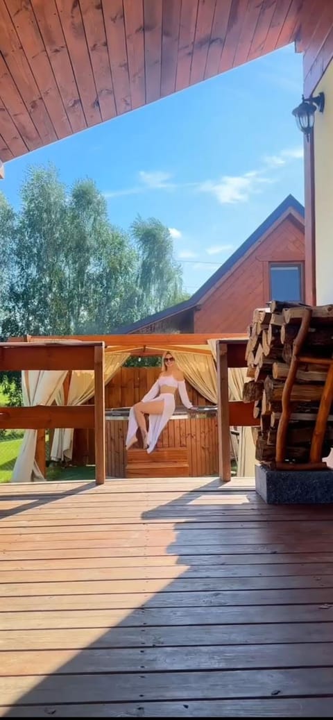 Domki Eden z Balią i sauną Nature lodge in Pomeranian Voivodeship